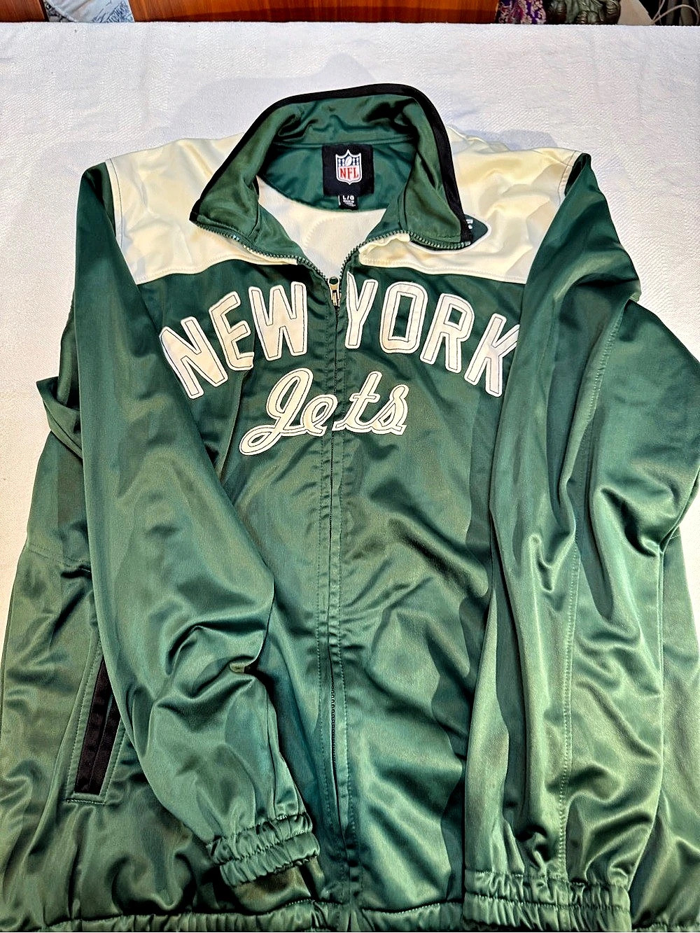 New York Jets Green & White Jacket Size Medium
